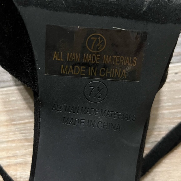 Lulus Fiyaa Black Suede Lace-Up Chunky High Heel Sandals - Picture 12 of 12